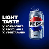Diet Pepsi Cola Can PMP 330ml (Case of 24)  Adomoo